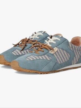 Circus NY By Sam Edelman Women's Nash Blue Suede & Woven Detail Sneakers Size 8